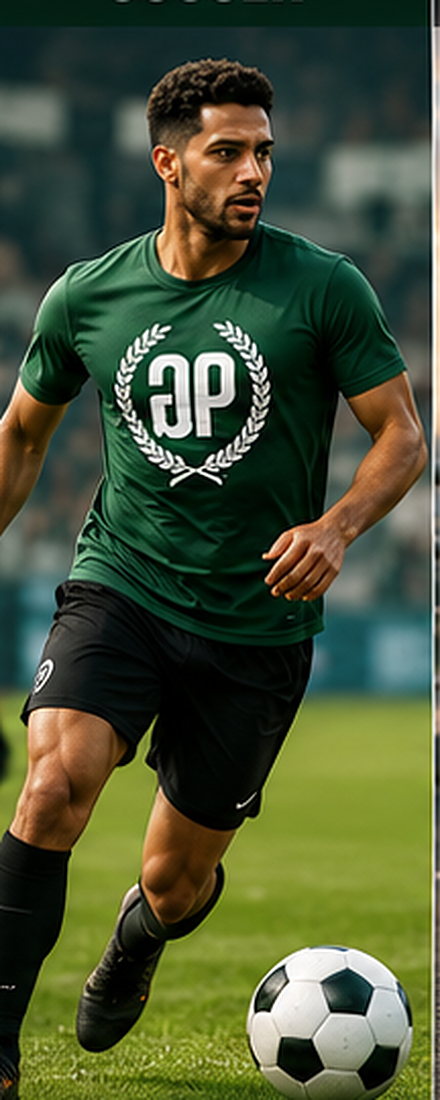 Soccer athlete in Gamphace kit